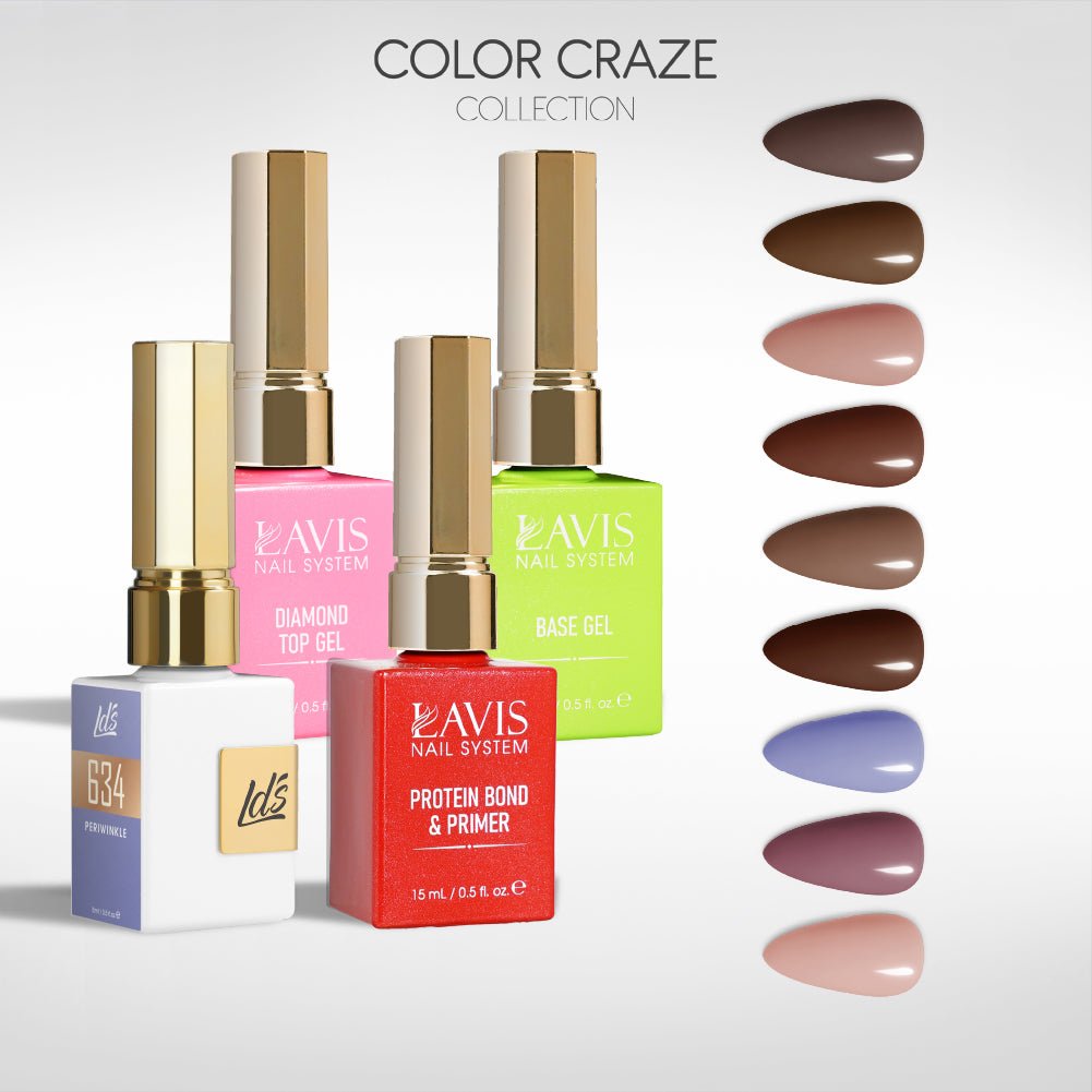 LDS Gel Kit 9 - 6 - Mocha Frost Collection + Base & Top - DTK Nail Supply