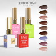 LDS Gel Kit 9 - 6 - Mocha Frost Collection + Base & Top - DTK Nail Supply