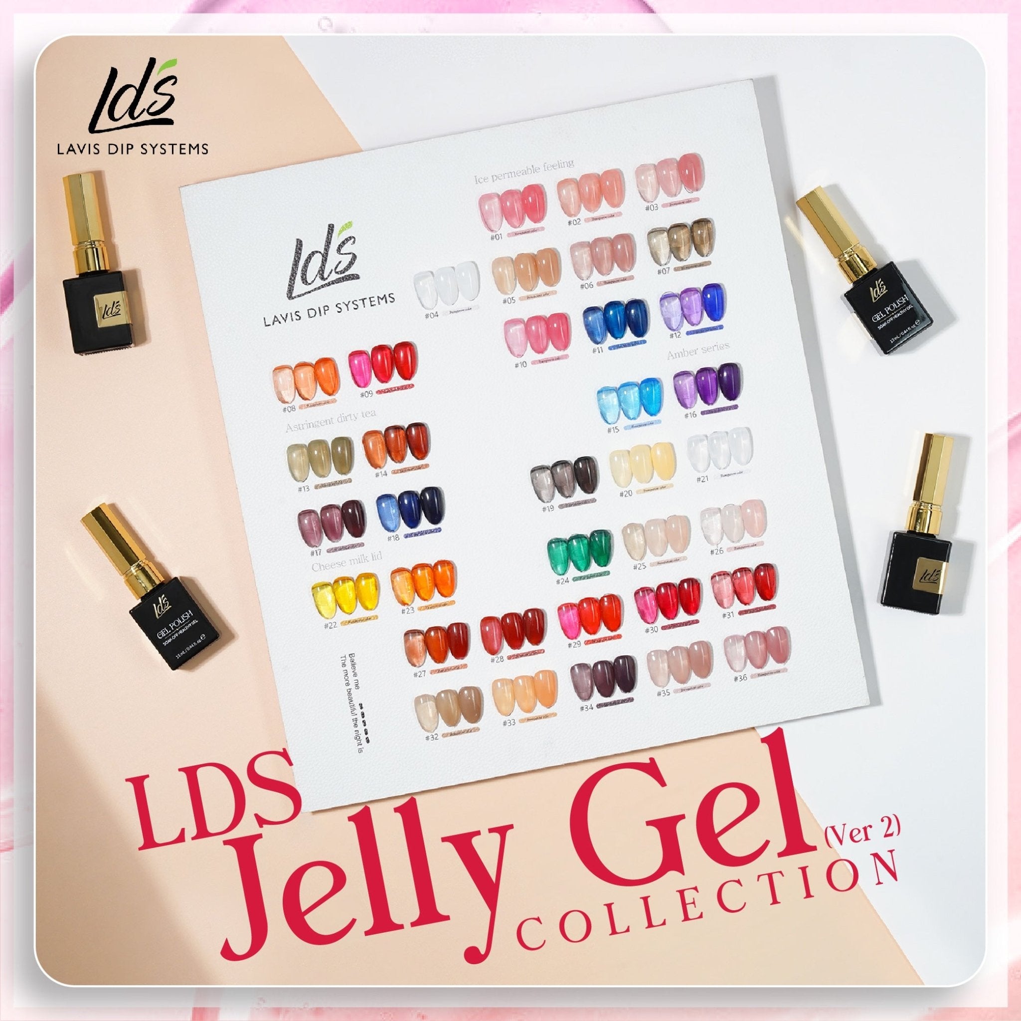 LDS Gel Polish JG - 34 - Jelly Gel Collection - DTK Nail Supply