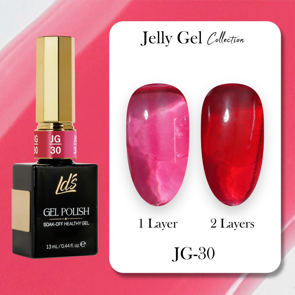 LDS Gel Polish JG Set 36 Colors - Jelly Gel Collection - DTK Nail Supply