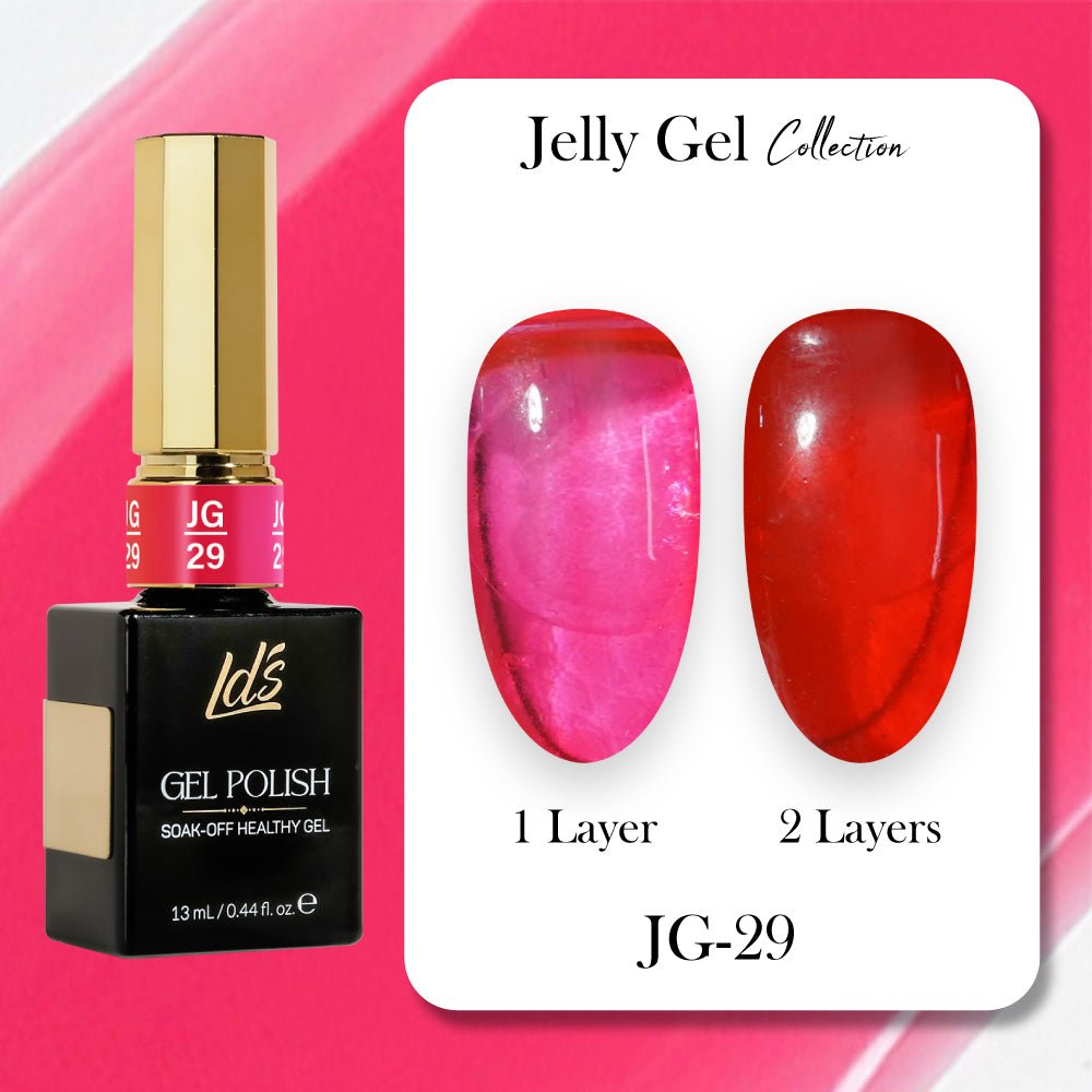 LDS Gel Polish JG Set 36 Colors - Jelly Gel Collection - DTK Nail Supply