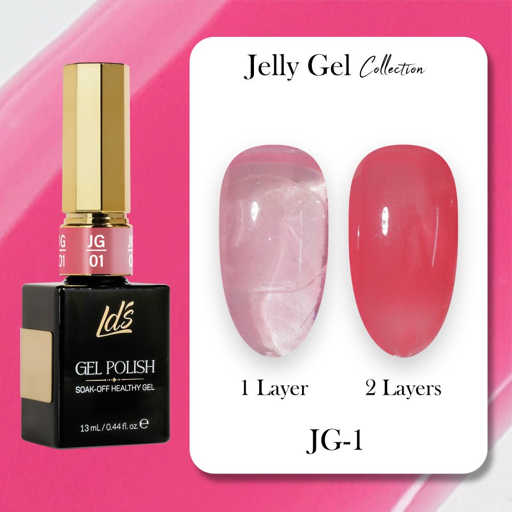 LDS Gel Polish JG Set 36 Colors - Jelly Gel Collection - DTK Nail Supply