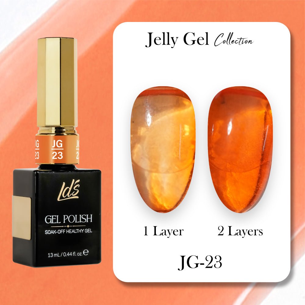 LDS Gel Polish JG Set 36 Colors - Jelly Gel Collection - DTK Nail Supply