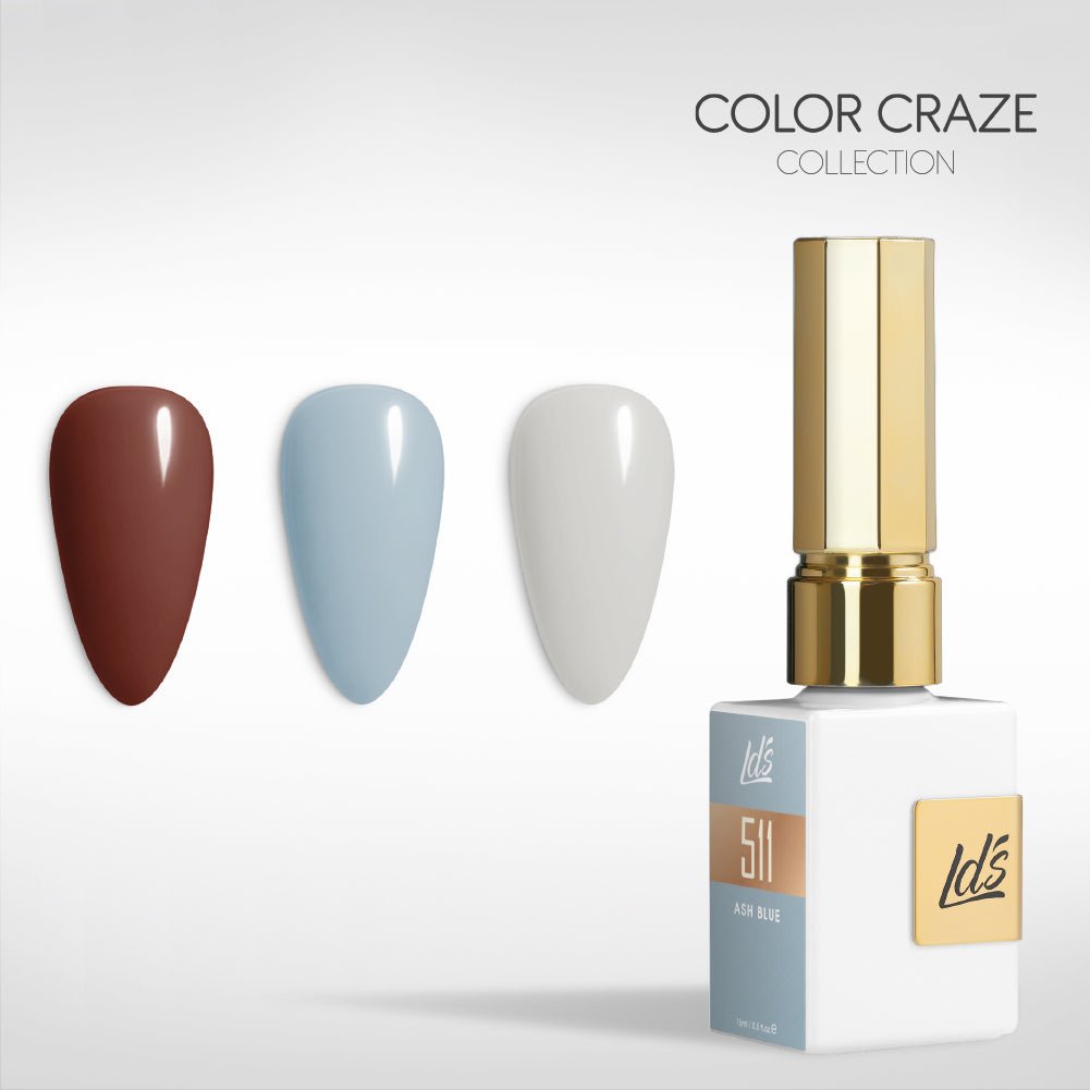 LDS Gel Set 3 - 12 - Cocoa Powder Blue - 755, 511, 682 - DTK Nail Supply