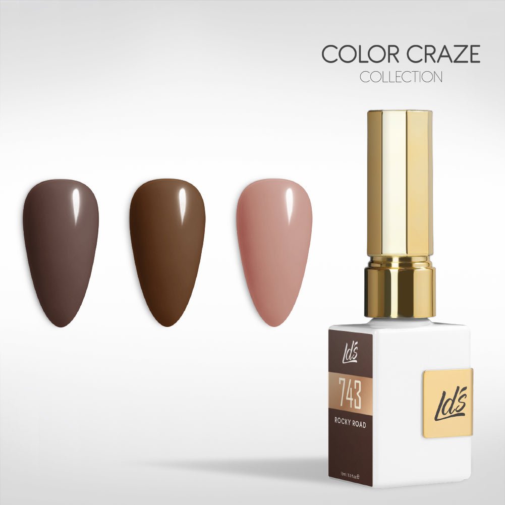 LDS Gel Set 3 - 19 - Mocha Trio - 743, 747, 080 - DTK Nail Supply