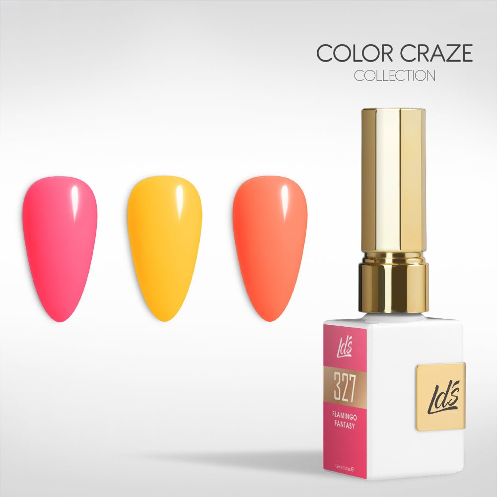 LDS Gel Set 3 - 25 - Neon Sorbet - 327, 5801, 549 - DTK Nail Supply