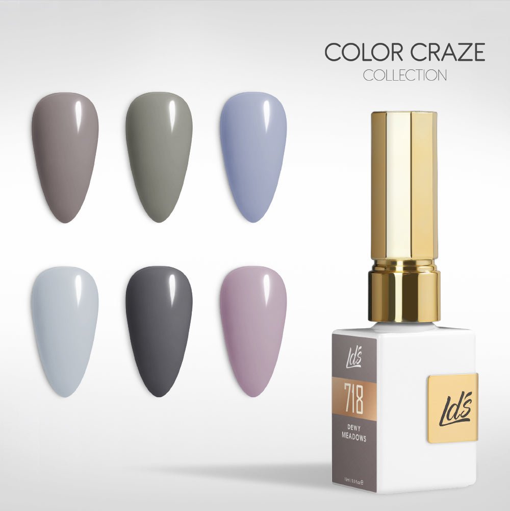 LDS Gel Set 6 - 11 - Soft Serenity - 718, 701, 806, 417, 731, 235 - DTK Nail Supply