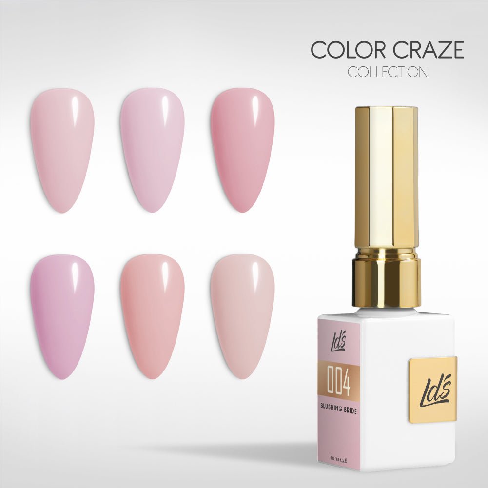 LDS Gel Set 6 - 3 - Bubblegum Bliss - 004, 007, 028, 001, 021, 018 - DTK Nail Supply