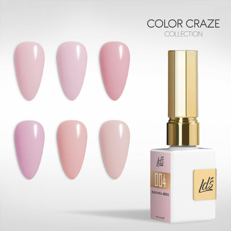 LDS Gel Set 6 - 3 - Bubblegum Bliss - 004, 007, 028, 001, 021, 018 - DTK Nail Supply