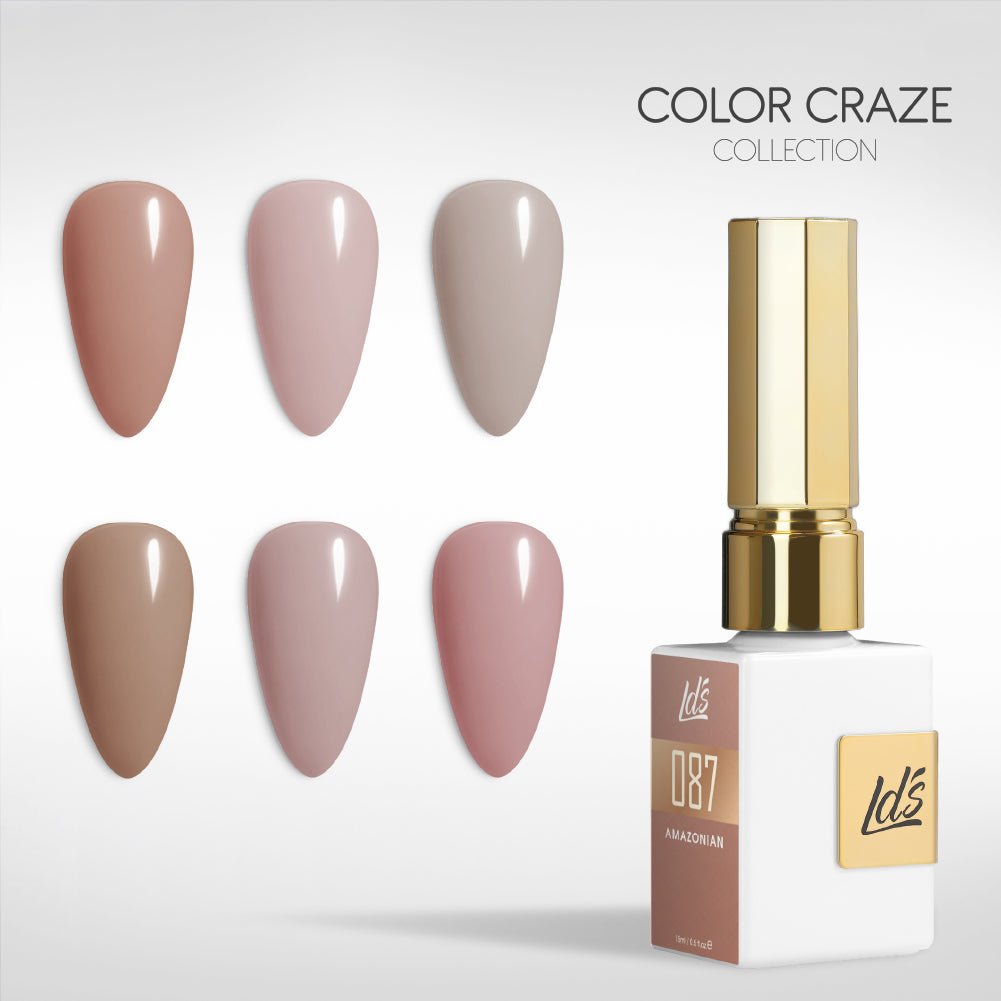 LDS Gel Set 6 - 8 - Timeless Tan - 087, 032, 066, 090, 733, 096 - DTK Nail Supply