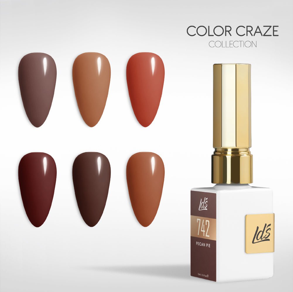 LDS Gel Set 6 - 9 - Rich Roast - 742, 751, 821, 889, 119, 749 - DTK Nail Supply