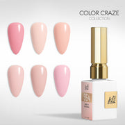 LDS Gel Set 6 - Easy Starter Nude French Base Box - 956, 961, 962, 963, 964, 954 - DTK Nail Supply