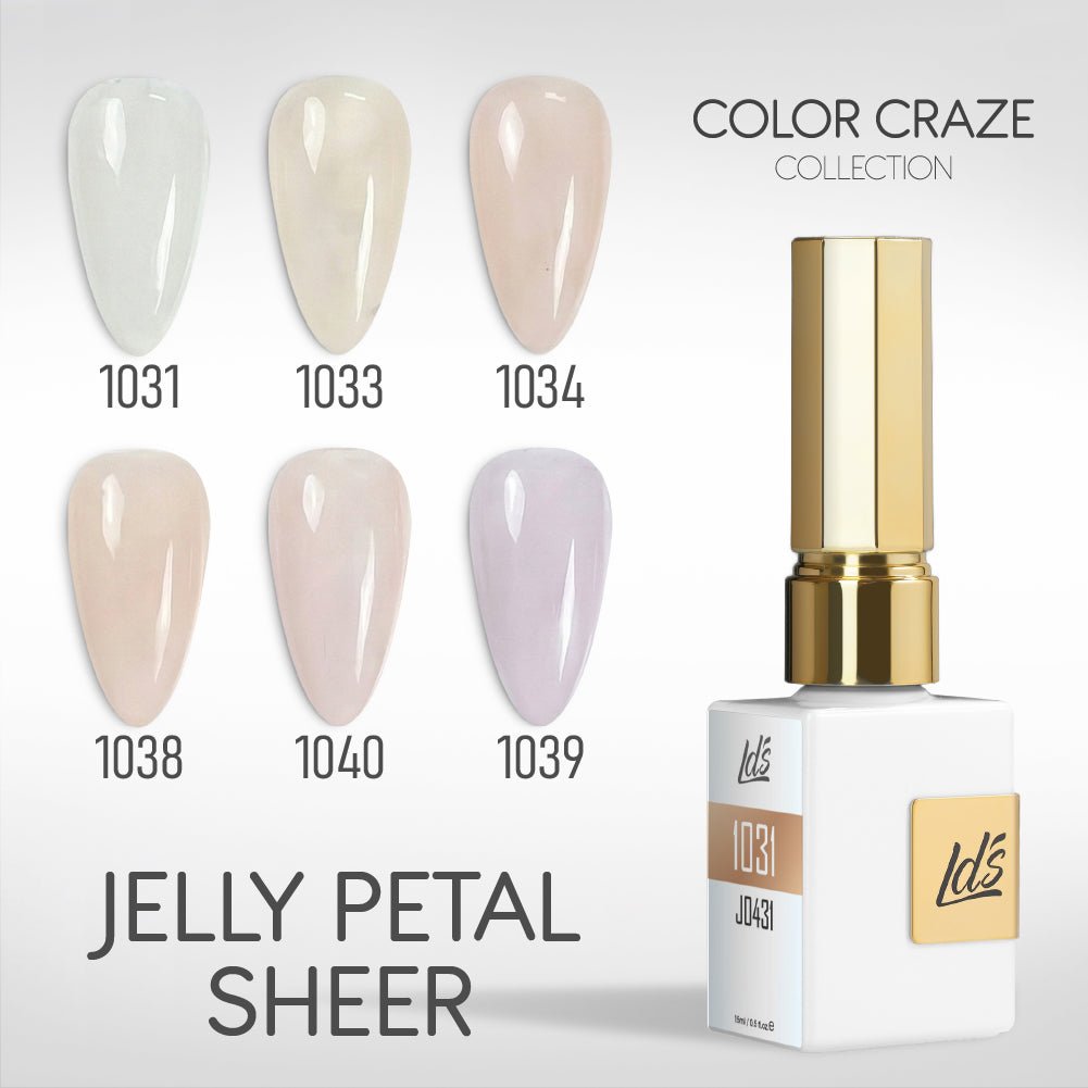 LDS Gel Set 6 - “One - Click Look” Korean Jelly Box - 1031, 1033, 1034, 1038, 1040, 1039 - DTK Nail Supply