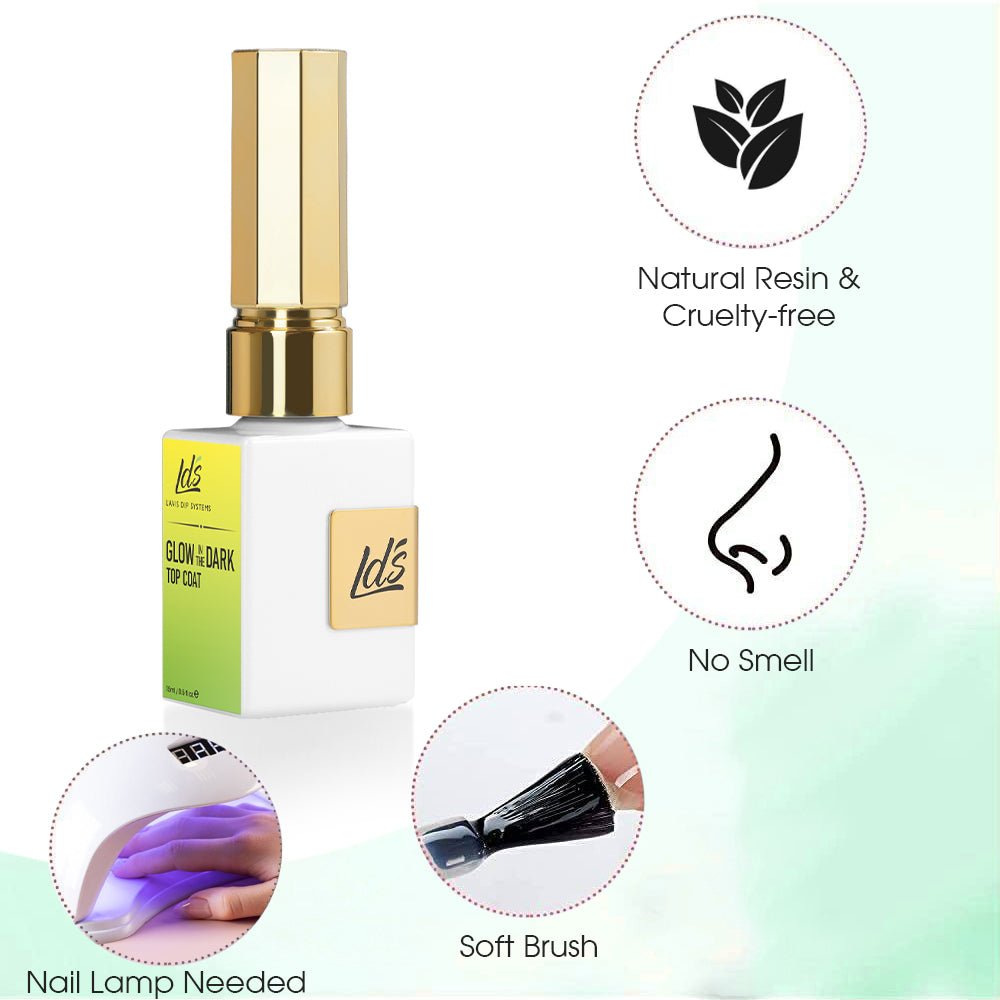 LDS Glow in the Dark Gel Top Coat - DTK Nail Supply