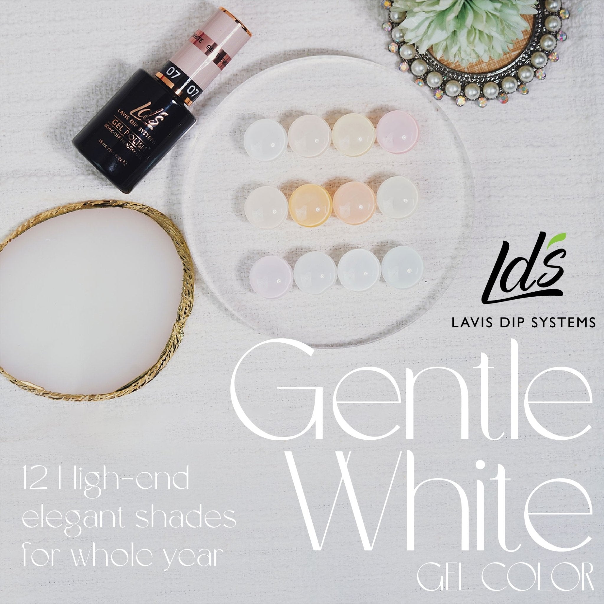 LDS GW - 12 - Gentle White Collection - DTK Nail Supply