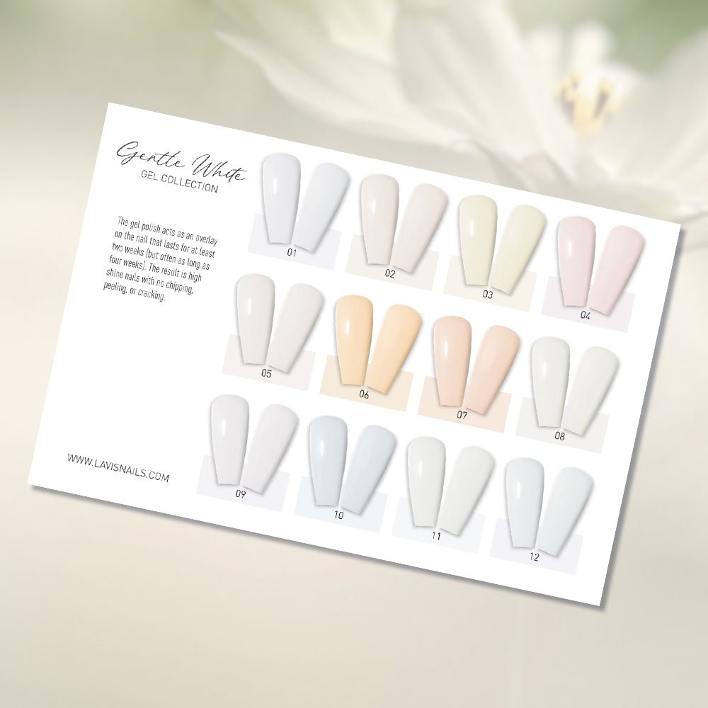 LDS GW Set 12 Colors - Gentle White Collection - DTK Nail Supply