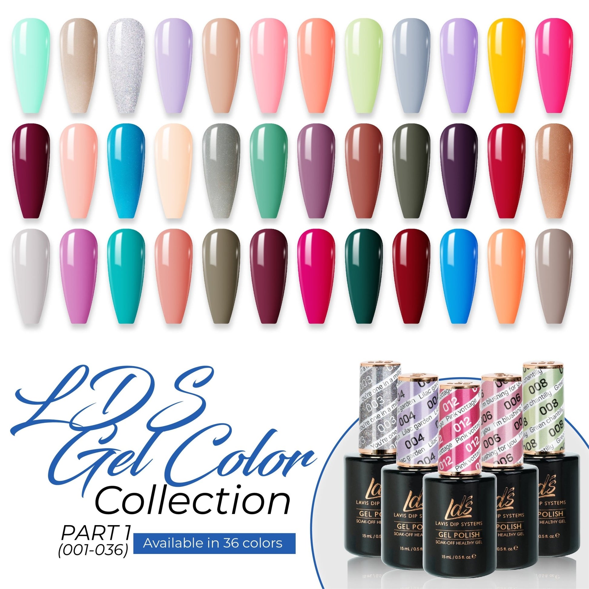 LDS Healthy Gel Part 1: 001 - 036 - DTK Nail Supply