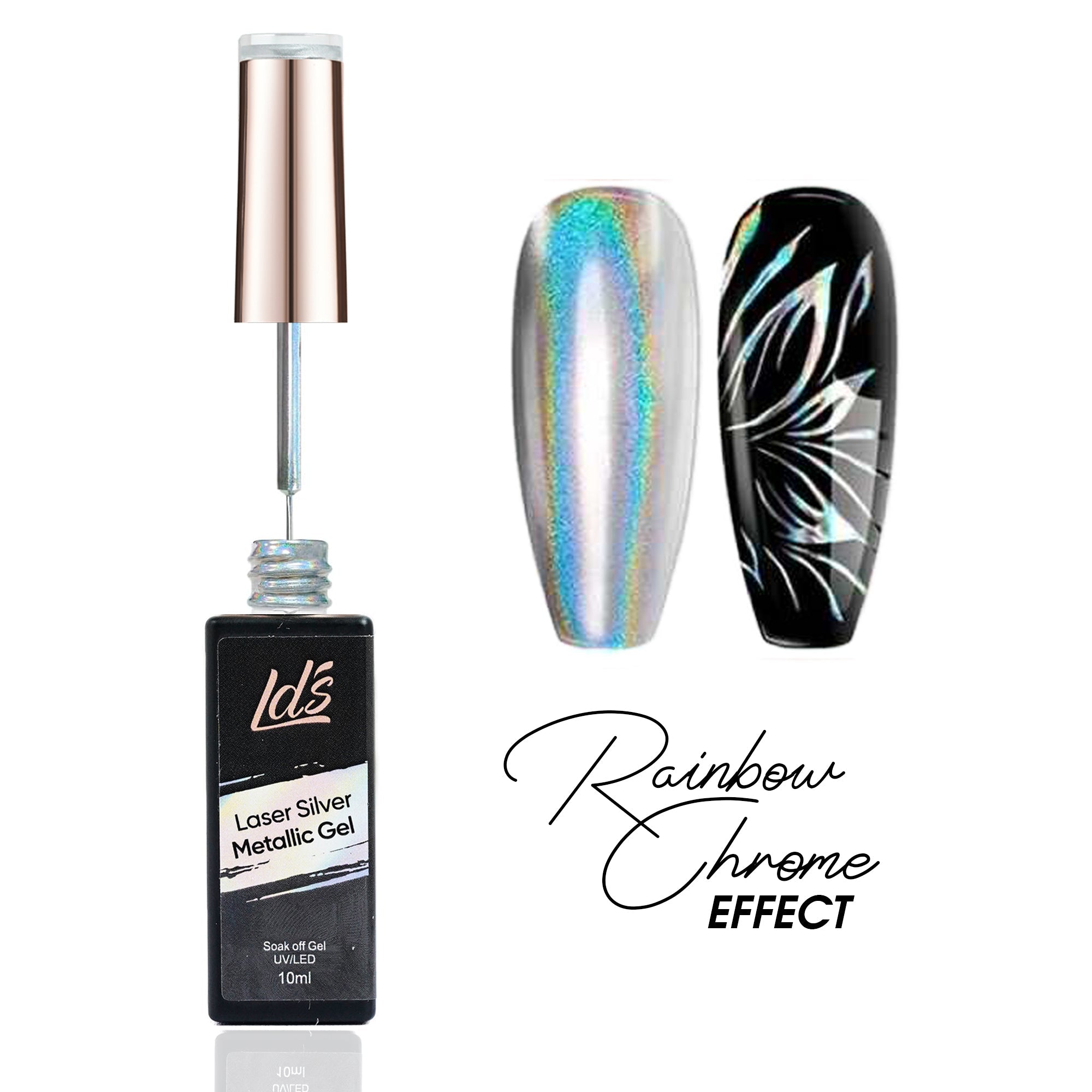 LDS Laser Silver Metallic Liner Gel - DTK Nail Supply