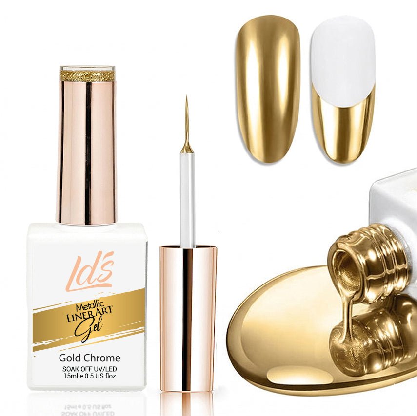 LDS Liner Art Gold Chrome - DTK Nail Supply