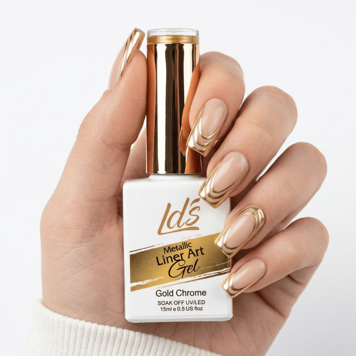 LDS Liner Art Gold Chrome - DTK Nail Supply