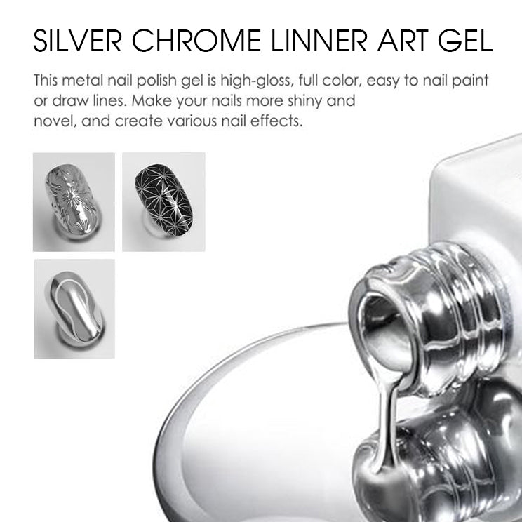 LDS Liner Art Silver Chrome - DTK Nail Supply