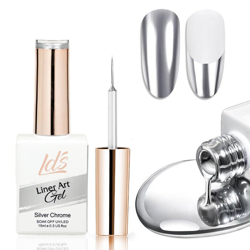 LDS Liner Art Silver Chrome - DTK Nail Supply