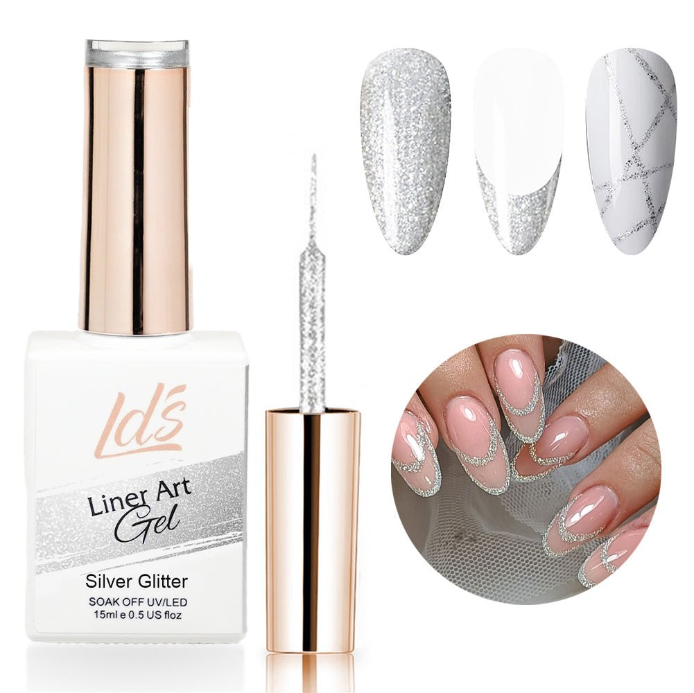 🎁 LDS Liner Art Silver Glitter - 21 (100% off) - DTK Nail Supply