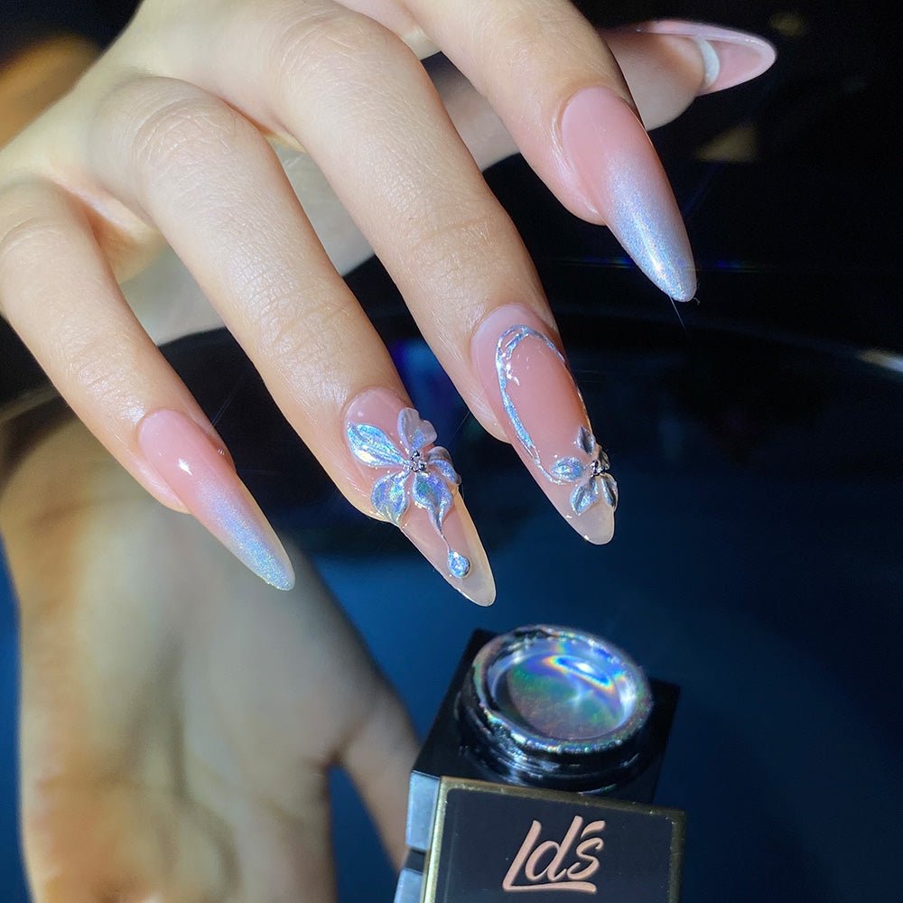 LDS Metallic Laser Silver Gel - DTK Nail Supply