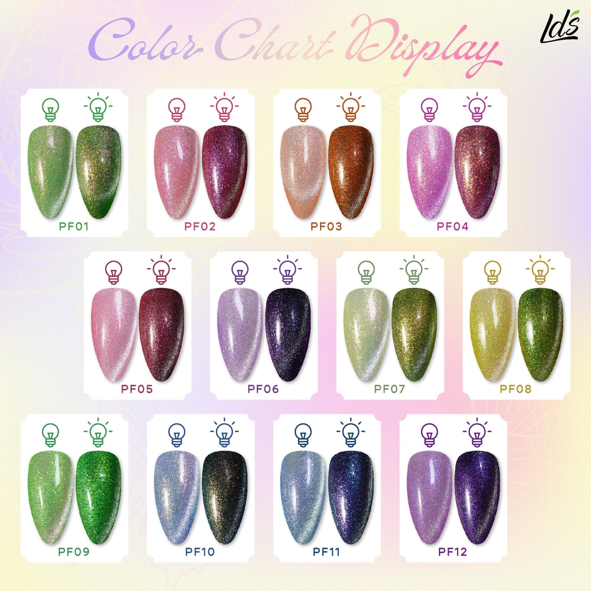 LDS PF02 - Pastel Fairy Cat Eye Gel Collection - DTK Nail Supply