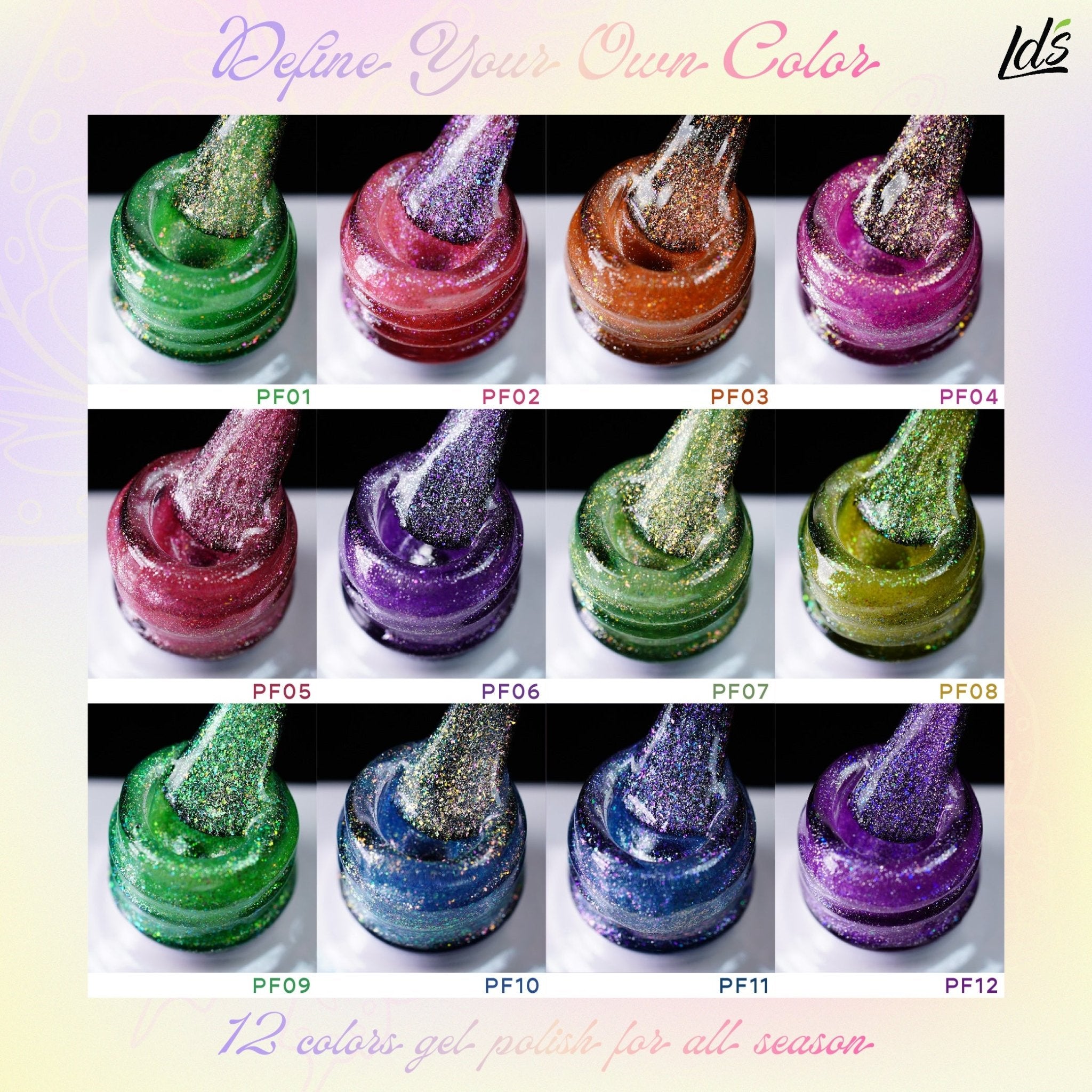 LDS PF08 - Pastel Fairy Cat Eye Gel Collection - DTK Nail Supply