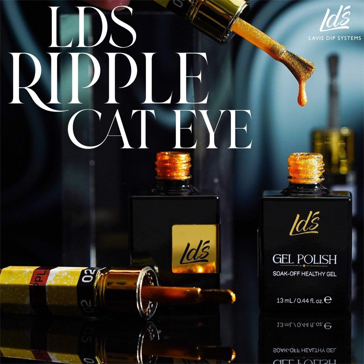 LDS Ripple Cat Eye - 01 - Gel Polish 0.5 oz - Ripple Cat Eye Collection - DTK Nail Supply