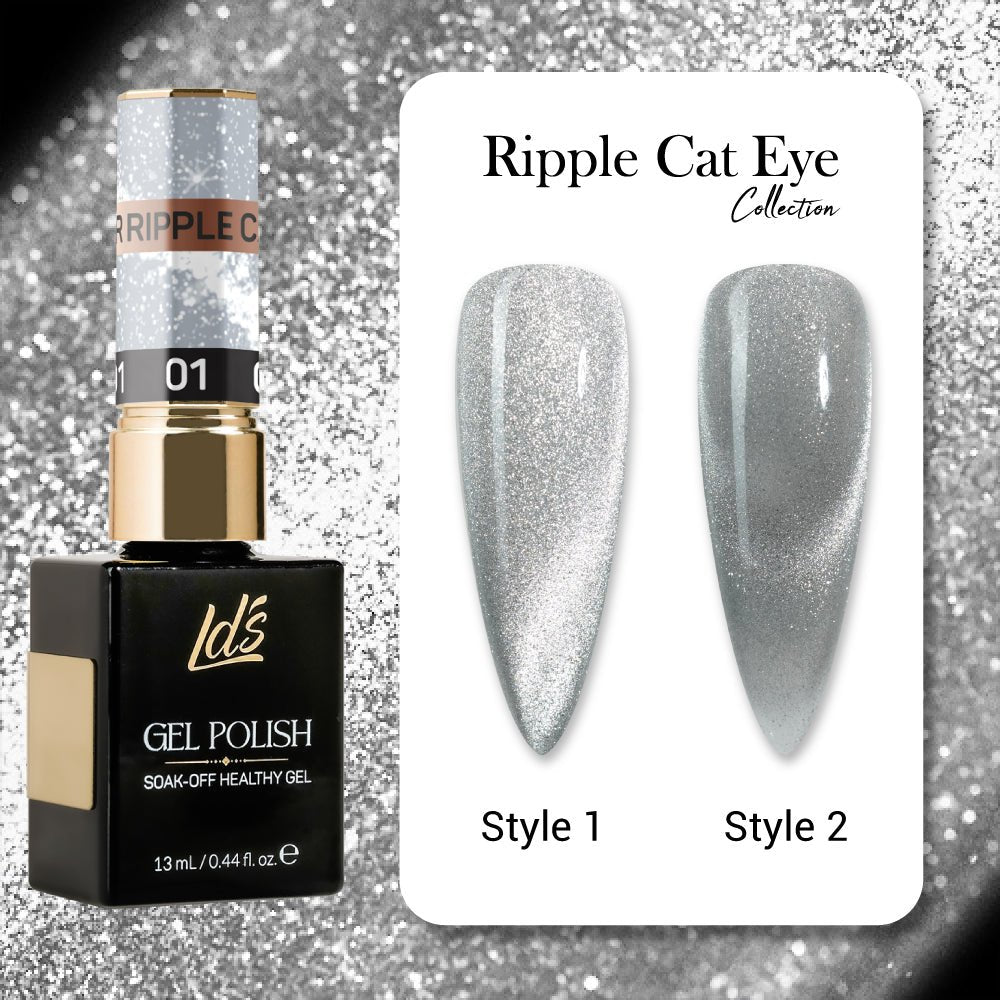 LDS Ripple Cat Eye - 01 - Gel Polish 0.5 oz - Ripple Cat Eye Collection - DTK Nail Supply