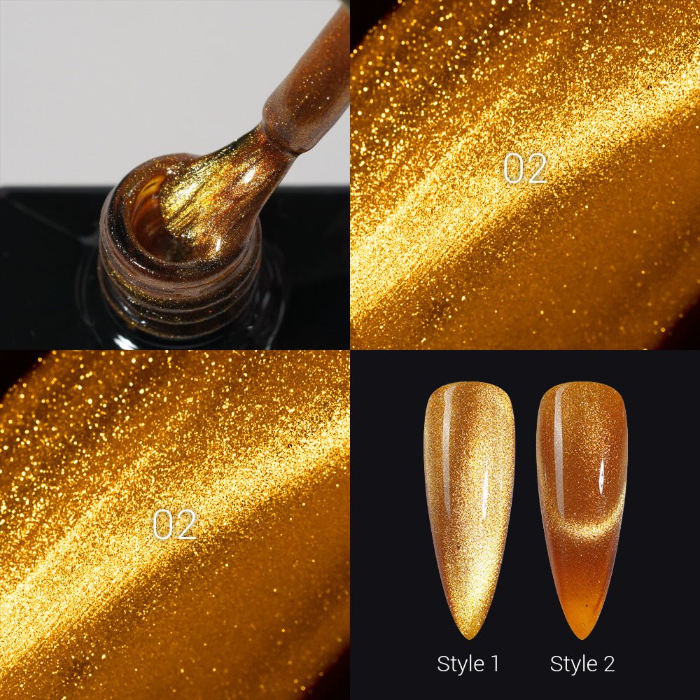 LDS Ripple Cat Eye - 02 - Gel Polish 0.5 oz - Ripple Cat Eye Collection - DTK Nail Supply