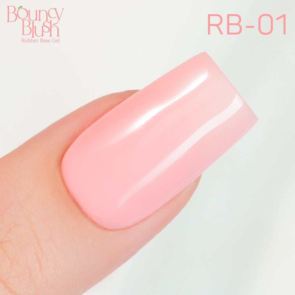 LDS Rubber Base Gel - RB - 01 - GEL POLISH 0.5 OZ - Bouncy Blush Collection - DTK Nail Supply
