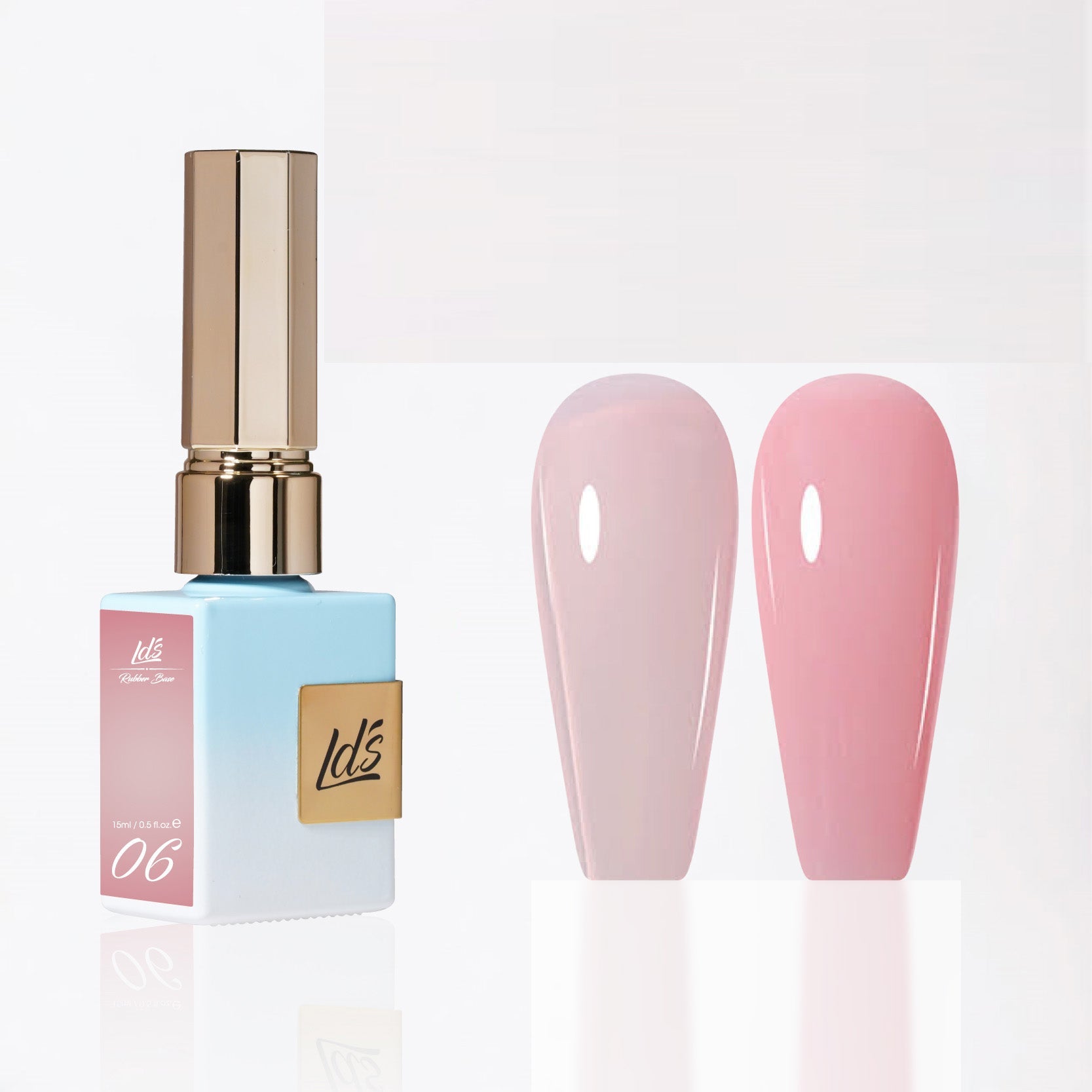 LDS Rubber Base Gel - RB - 06 - GEL POLISH 0.5 OZ - Bouncy Blush Collection - DTK Nail Supply