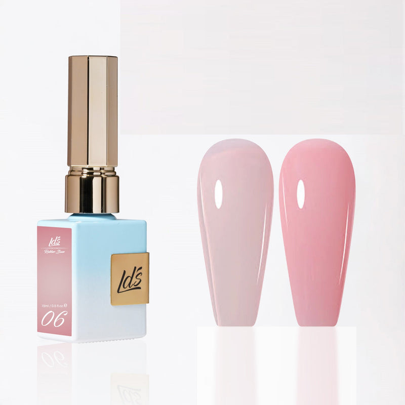 LDS Rubber Base Gel - RB - 06 - GEL POLISH 0.5 OZ - Bouncy Blush Collection - DTK Nail Supply