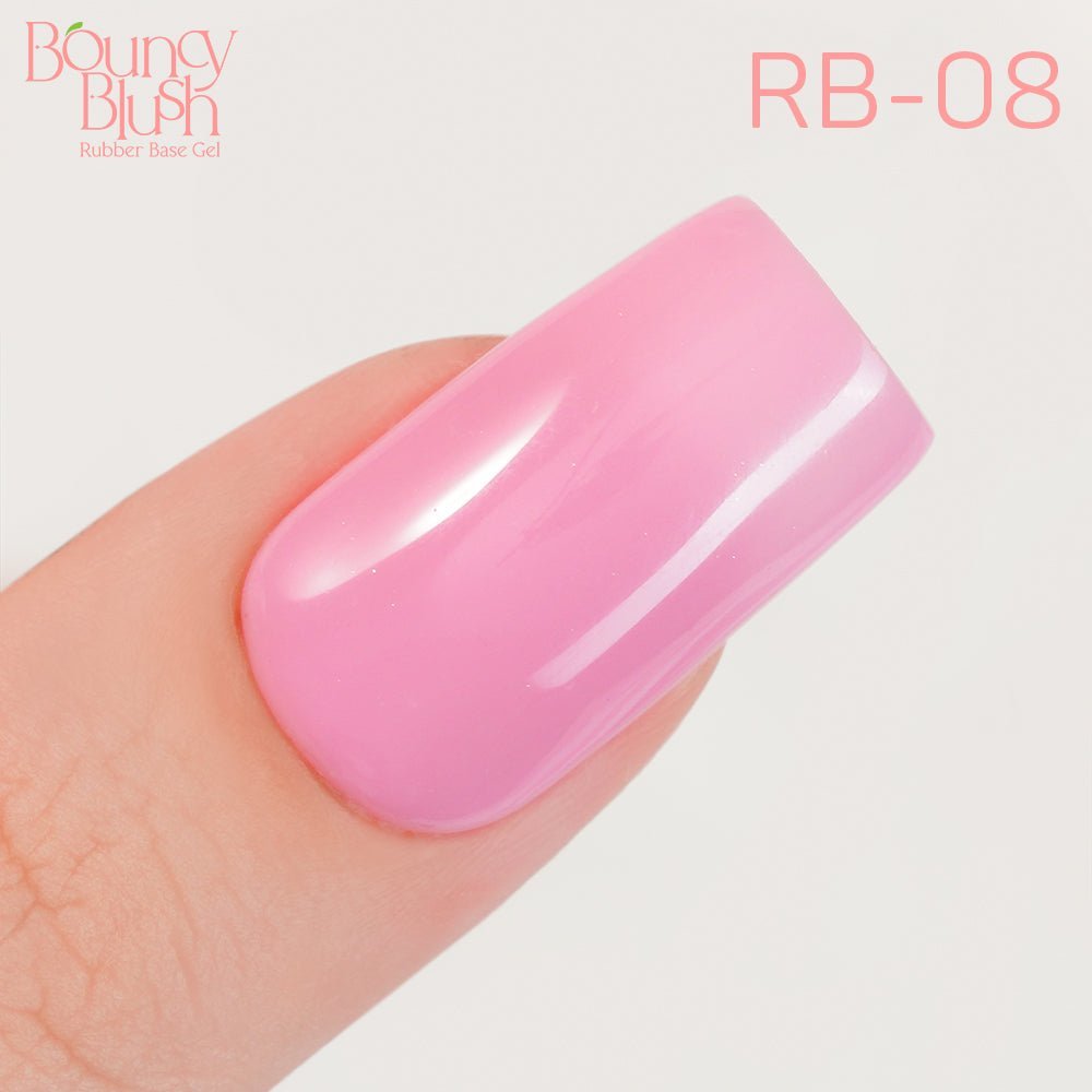 LDS Rubber Base Gel - RB - 08 (Ver 2) - GEL POLISH 0.5 OZ - Bouncy Blush Collection - DTK Nail Supply