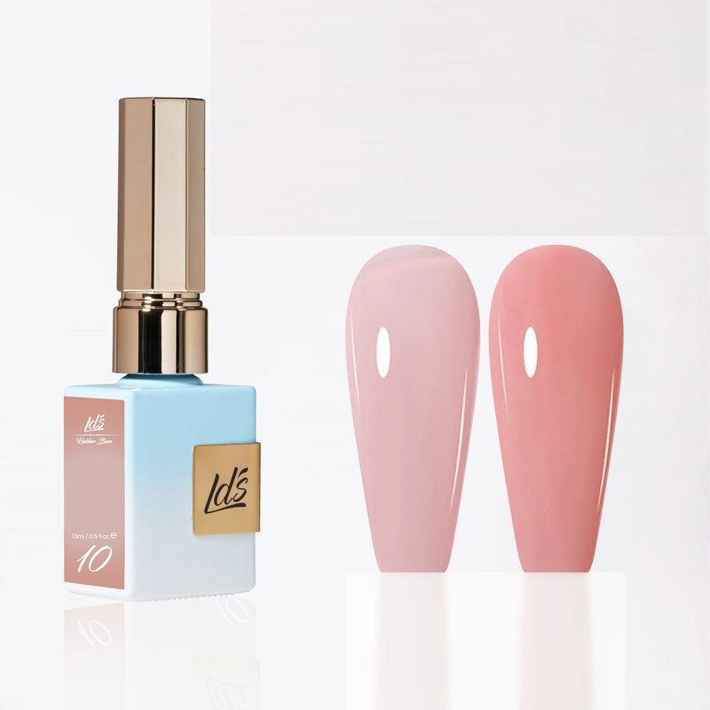 LDS Rubber Base Gel - RB - 10 - GEL POLISH 0.5 OZ - Bouncy Blush Collection - DTK Nail Supply