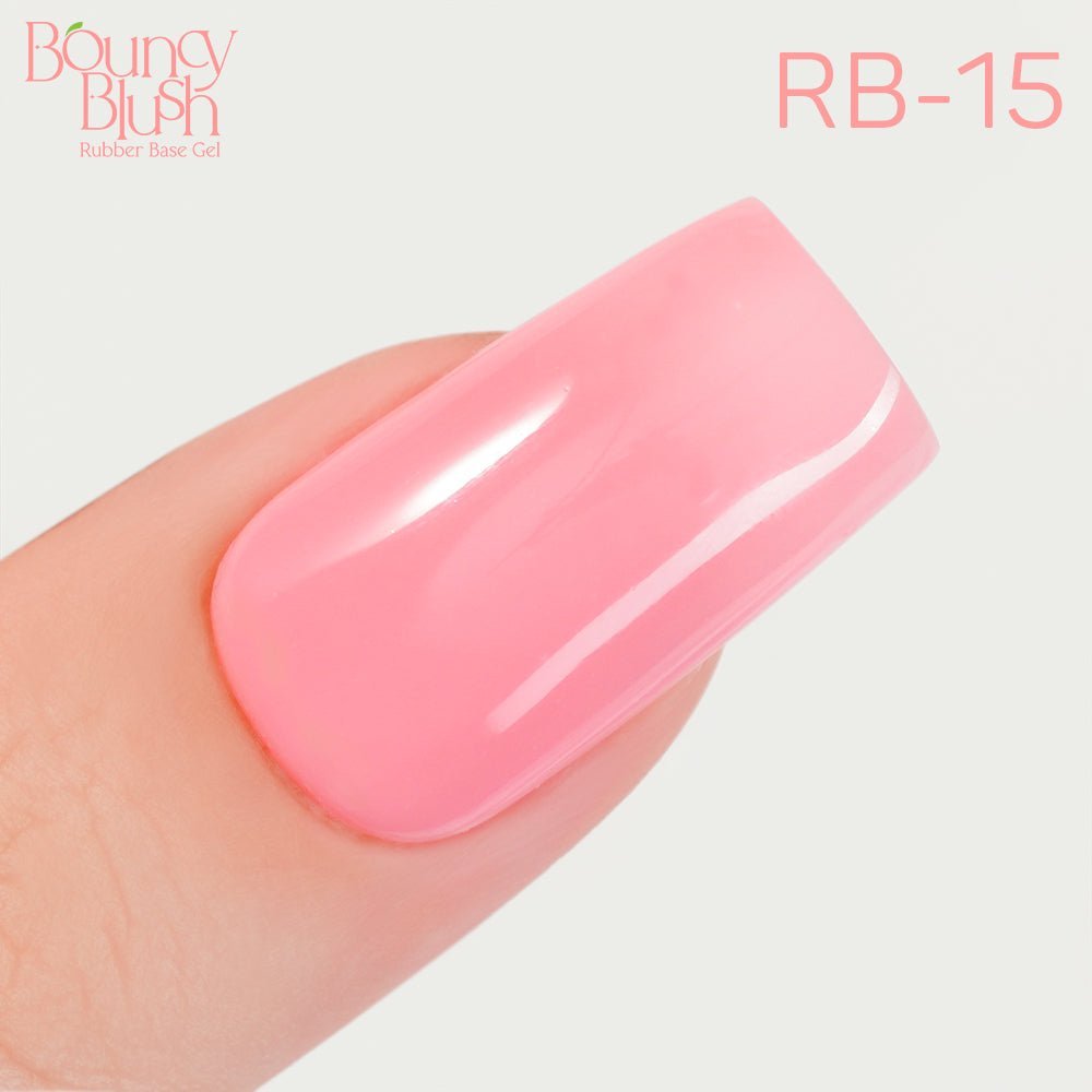 LDS Rubber Base Gel - RB - 15 (Ver 2) - GEL POLISH 0.5 OZ - Bouncy Blush Collection - DTK Nail Supply