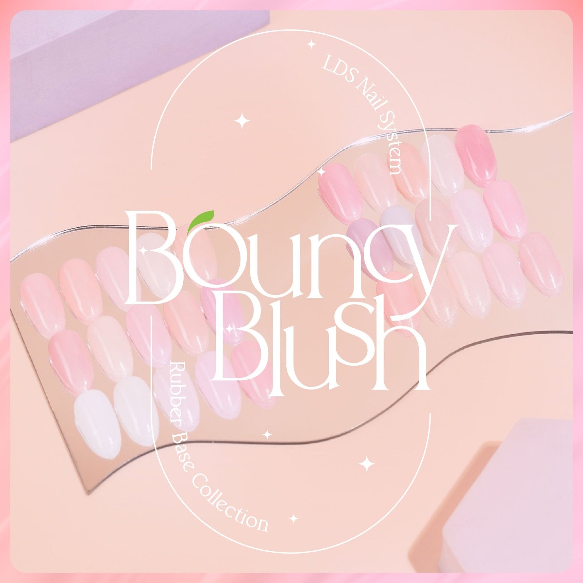 LDS Rubber Base Gel - RB - 16 - GEL POLISH 0.5 OZ - Bouncy Blush Collection - DTK Nail Supply