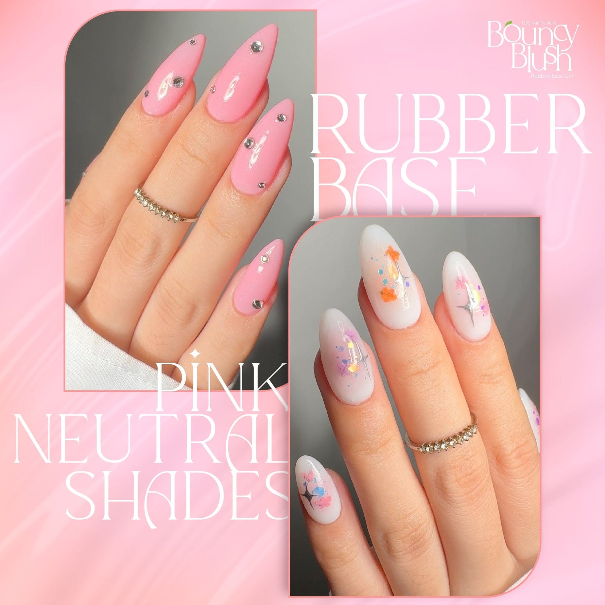 LDS Rubber Base Gel - RB - 16 - GEL POLISH 0.5 OZ - Bouncy Blush Collection - DTK Nail Supply