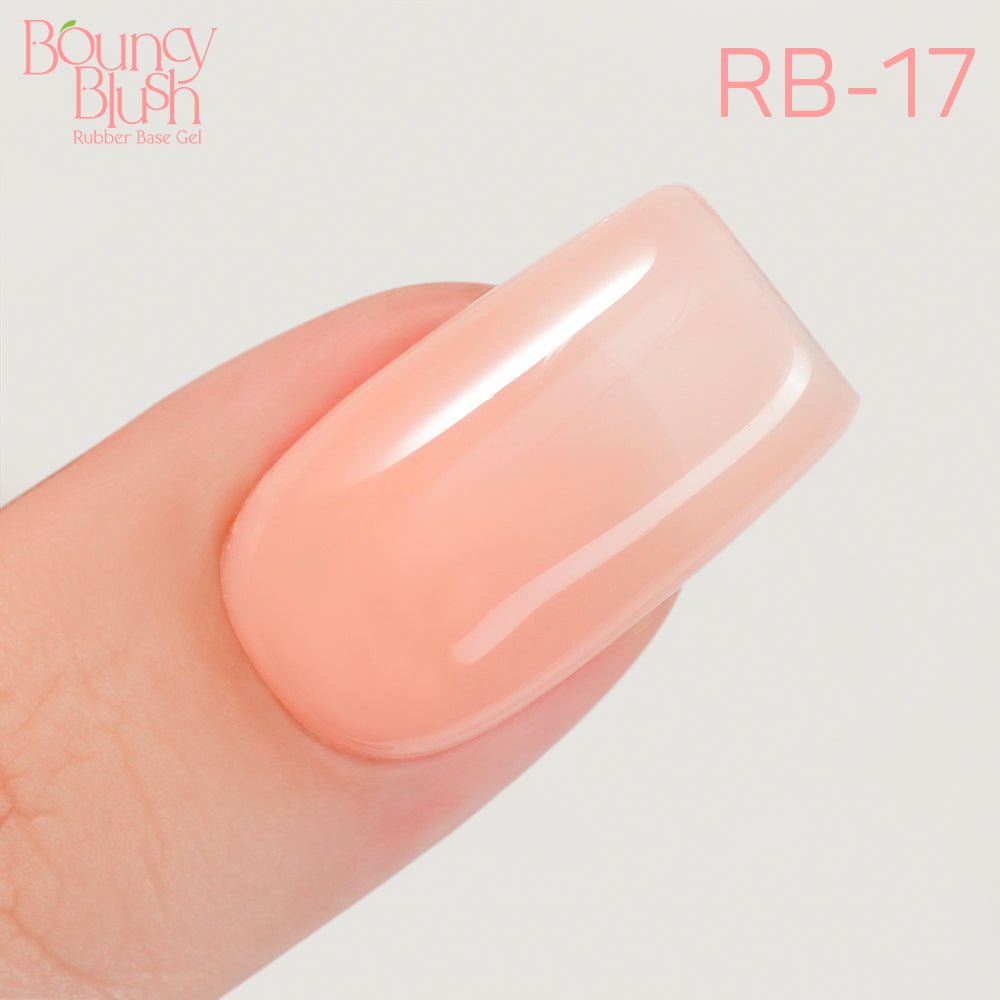 LDS Rubber Base Gel - RB - 17 - GEL POLISH 0.5 OZ - Bouncy Blush Collection - DTK Nail Supply
