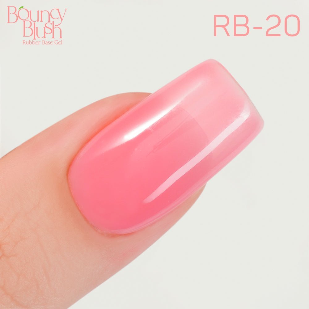 LDS Rubber Base Gel - RB - 20 (Ver 2) - GEL POLISH 0.5 OZ - Bouncy Blush Collection - DTK Nail Supply