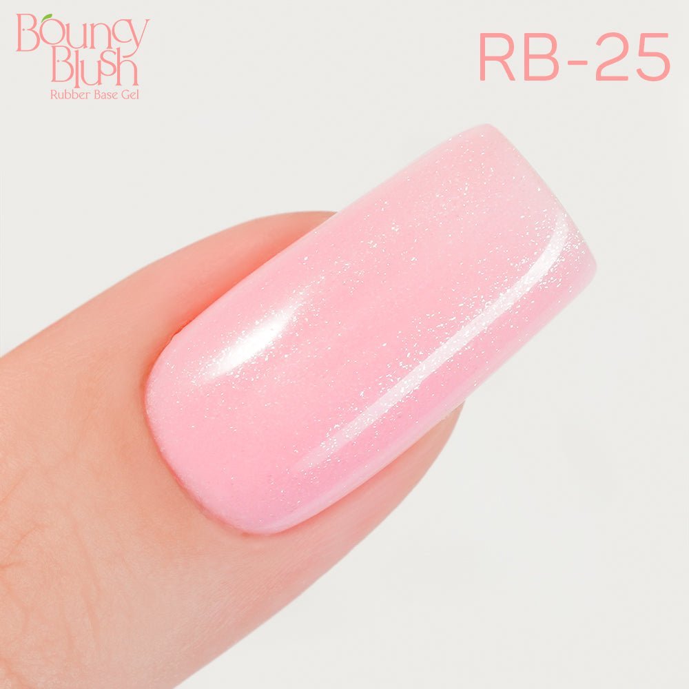 LDS Rubber Base Gel - RB - 25 (Ver 2) - GEL POLISH 0.5 OZ - Bouncy Blush Collection - DTK Nail Supply