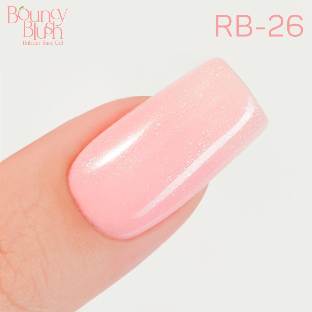 LDS Rubber Base Gel - RB - 26 (Ver 2) - GEL POLISH 0.5 OZ - Bouncy Blush Collection - DTK Nail Supply
