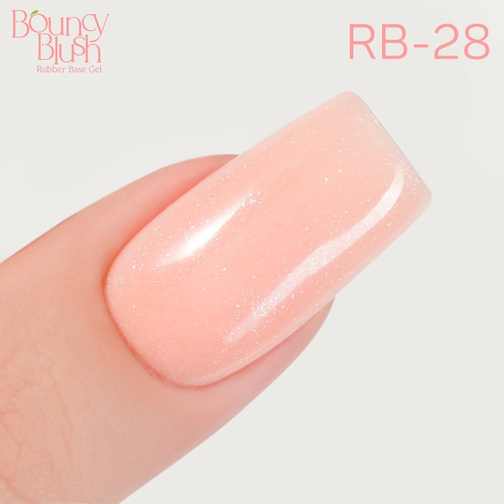 LDS Rubber Base Gel - RB - 28 (Ver 2) - GEL POLISH 0.5 OZ - Bouncy Blush Collection - DTK Nail Supply
