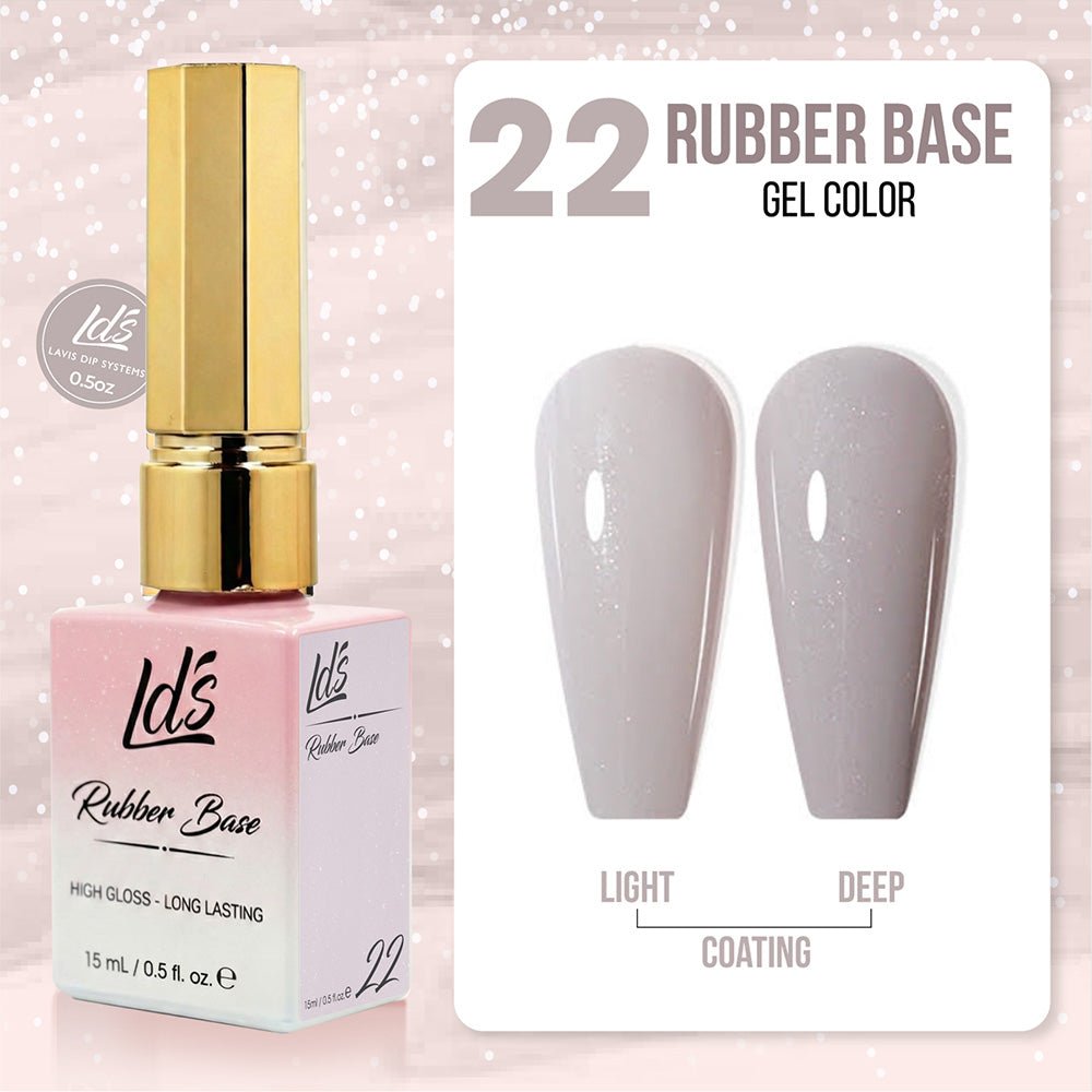 LDS Rubber Base Gel (Ver 2) - Set 30 Colors - GEL POLISH 0.5 OZ - Bouncy Blush Collection - DTK Nail Supply