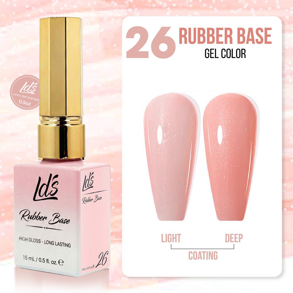 LDS Rubber Base Gel (Ver 2) - Set 30 Colors - GEL POLISH 0.5 OZ - Bouncy Blush Collection - DTK Nail Supply