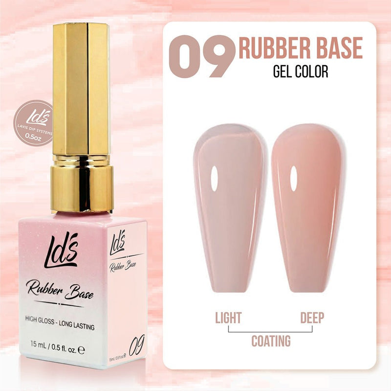 LDS Rubber Base Gel (Ver 2) - Set 30 Colors - GEL POLISH 0.5 OZ - Bouncy Blush Collection - DTK Nail Supply