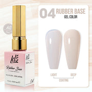 LDS Rubber Base Gel (Ver 2) - Set 30 Colors - GEL POLISH 0.5 OZ - Bouncy Blush Collection - DTK Nail Supply